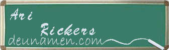 Ari Rickers Visitenkarte